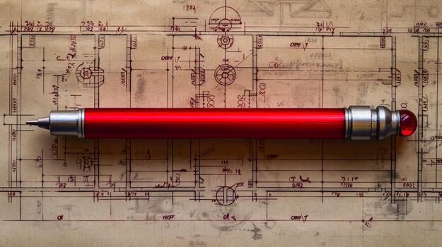 Detailed view of geodetic instruments for engineering electronic level, drawings, and tools on desk photo