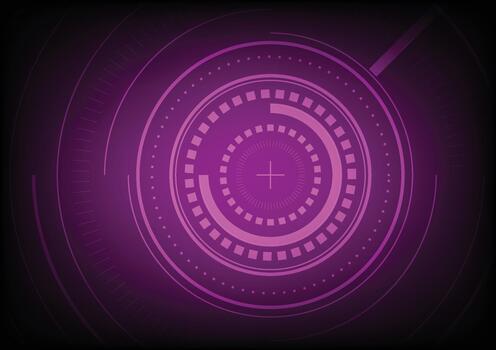Abstract Circular Design with Purple and Pink Lines and Shapes vector