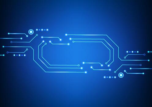 Digital technology circuit background. Futuristic circuit board data network concept. Design for electronic system computer virtual backdrop business and banner. vector