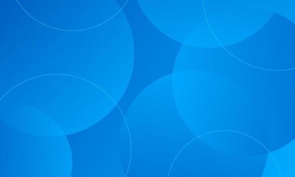 Modern dynamic composition of circles on a blue background vector