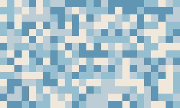 Abstract pixel art background. Cool, calming blue and beige tones create a serene, textured mosaic. Perfect for websites, presentations, or as a modern design element. vector