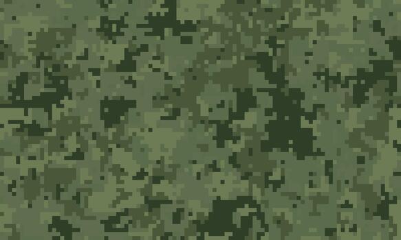 Abstract digital camouflage pattern. Versatile textured background ideal for military, gaming, fashion, or website design. The pixelated design offers a modern, stylish aesthetic. vector