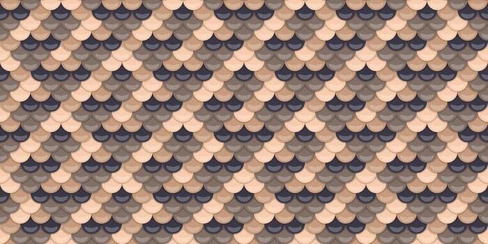 resumen sin costura modelo de superposición escamas en neutral tierra tonos elegante y sofisticado diseño Perfecto para antecedentes, texturas, o Moda huellas dactilares. vector