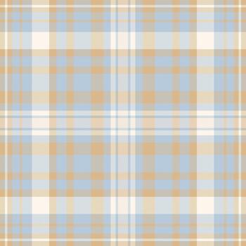 Classic plaid pattern in gentle blues, tans, and creams. Seamless textile design, perfect for backgrounds, apparel, and crafting projects. Versatile texture. vector
