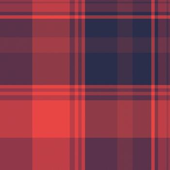 Classic tartan pattern in red and navy. A versatile fabric design evoking warmth and tradition, perfect for backgrounds, textiles, or festive themed projects. vector