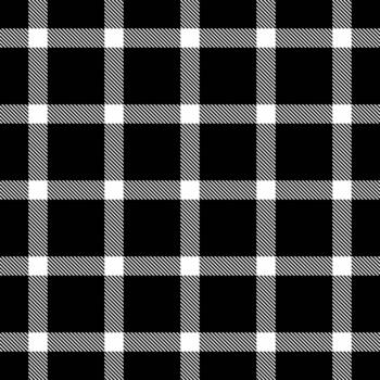 Classic black and white plaid pattern. Perfect for backgrounds, textiles, or graphic design projects needing a timeless, versatile texture. vector