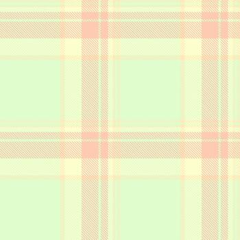 Soft pastel plaid pattern in peach, cream, and light green. Versatile for backgrounds, textiles, or graphic design projects needing a gentle, comforting, and calming aesthetic. vector