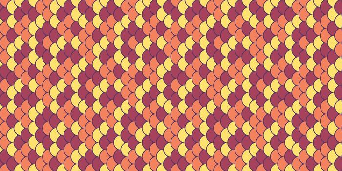Warmtoned abstract geometric pattern. Interlocking scales create a vibrant, textured design perfect for backgrounds, textiles, or website design. vector