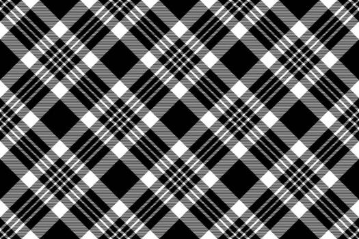 Classic black and white plaid pattern, creating a timeless and versatile background. Ideal for textiles, fashion, print design, or adding a touch of traditional elegance. vector