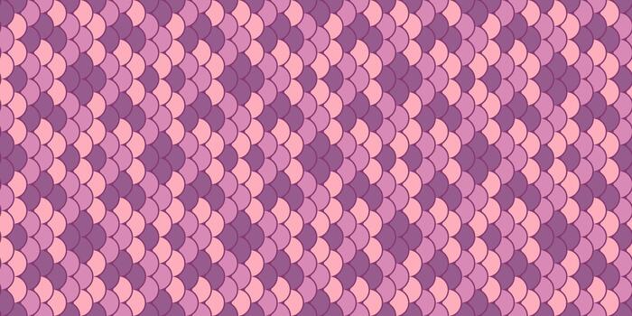 Abstract seamless pattern of overlapping pink and purple scales. Perfect for textile design, website backgrounds, or any project needing a subtle yet stylish texture. vector
