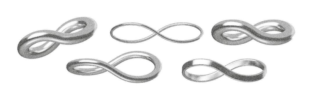 artistic continuous loops, flowing abstract motifs emphasizing precision and artistic expression vector