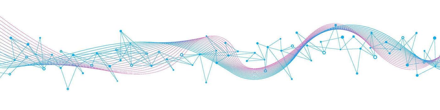 resumen digital tecnología red conexión con plexo diseño. grande datos visualización con ondulado líneas. adecuado para médico, cuidado de la salud, Ciencias y tecnología antecedentes vector
