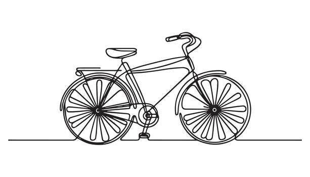 a continuous of a bicycle on a white background vector