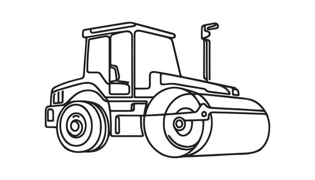 a Continuous of construction machine in white background vector