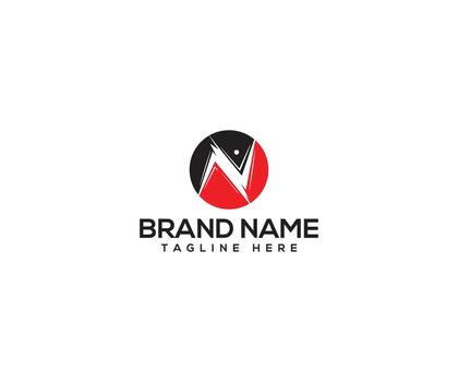 Modern logo design, logo in circle shape a distinctive logo design with a unique combination of brushstroke art, a circle, and dynamic text. vector