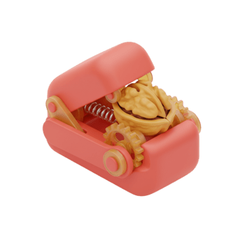 3d isometrisk tolkning av en nötknäppare med en valnöt png