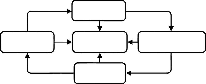 Empty Process Flow Diagram Template vector