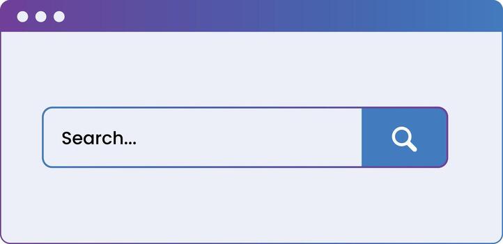 web navegador buscar bar interfaz con aumentador vaso símbolo vector