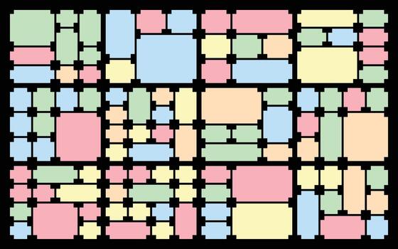 Modern notch bite style bento grid bundle perfect for innovative interface compositions vector