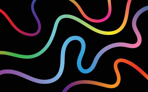 vistoso degradado ondulado líneas en negro, resumen fluir modelo antecedentes vector