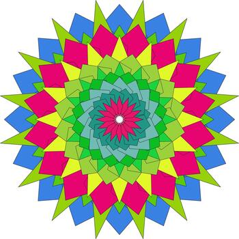 vibrante vistoso geométrico resumen mandala diseño con circular formas Arte vector