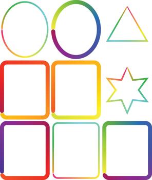 resumen vistoso degradado resumido geométrico formas conjunto en blanco vector