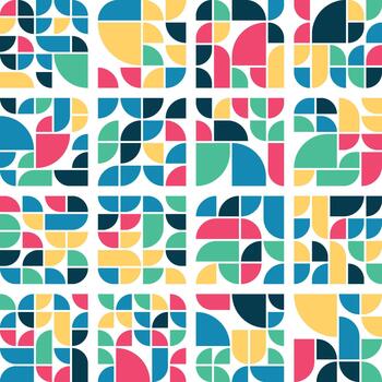 Versatile quarter circle pie bento grid design set suitable for multiple applications vector