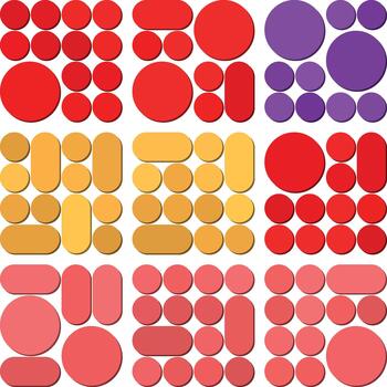 Elegant pill bento grid layout collection offering modern clean visual design options vector