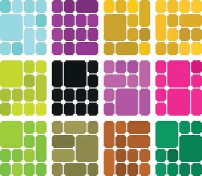 Ticket style bento grid layout bundle for modern graphic designers vector