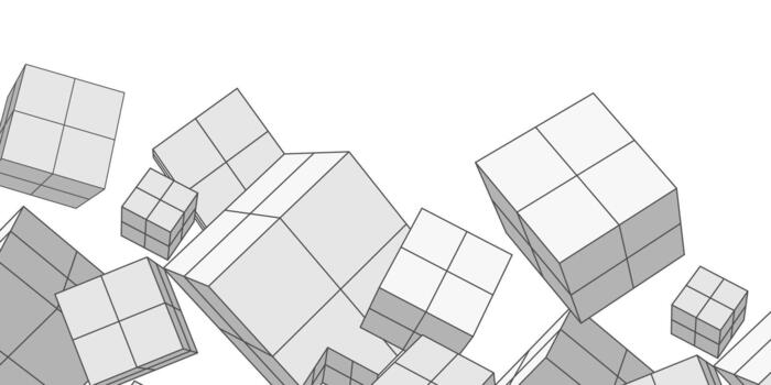 Geometric cubes and squares. Abstract background from geometric shapes. vector