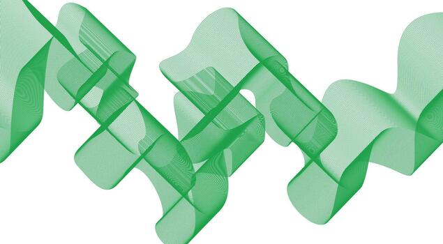 Blend Wavy Lines Curved Green Abstract Background Design vector