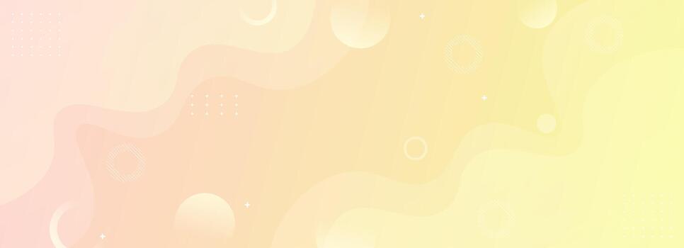 Soft yellow abstract background with smooth waves and light gradient. vector