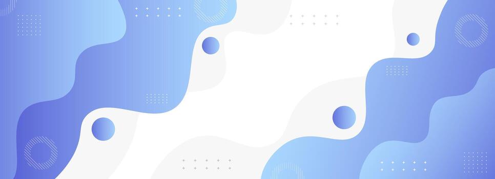 Blue and white fluid abstract background with wavy organic patterns. vector