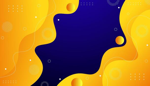 Purple and yellow abstract background with flowing soft wave shapes. vector