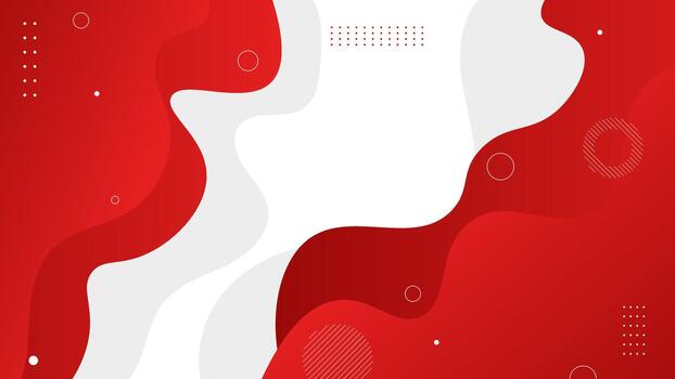 rojo y blanco fluido resumen antecedentes con dinámica orgánico ondas. vector