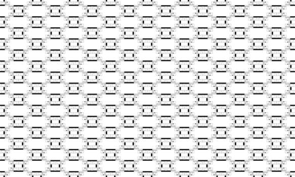 A seamless pattern of a black and white geometric pattern vector