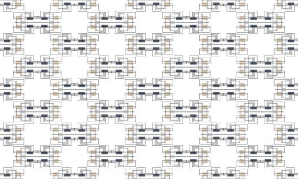 A white and gray pattern with a square shape vector