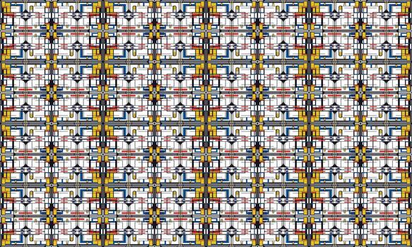 A pattern of squares and triangles on a white background vector