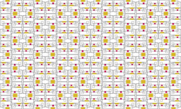 un blanco y naranja modelo con cuadrícula vector