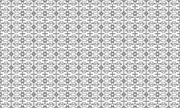 un negro y blanco modelo con muchos pequeño cuadrícula vector