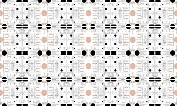 un negro y blanco modelo con círculos y cuadrícula vector