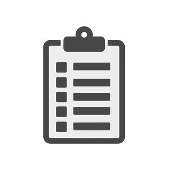 Goal setting and progress tracking symbol with a clipboard and checklist for managing tasks vector