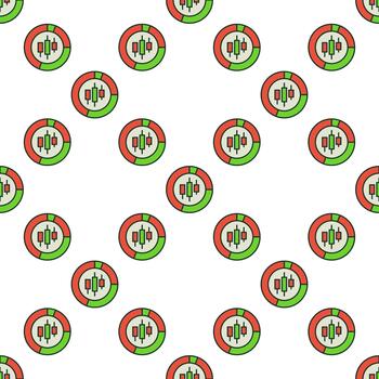 valores gráfico Gráfico circular de colores sin costura modelo vector