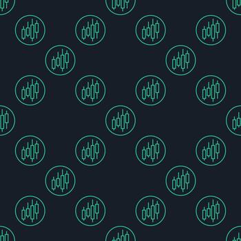 Trading Chart in Circle Trading and Investment seamless pattern vector