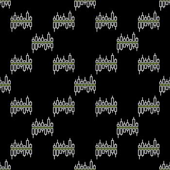 Crypto Trading Chart Trading and Investment seamless pattern in thin line style vector