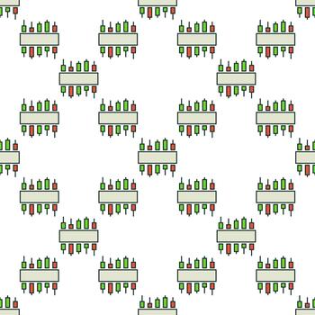 candelero gráfico con cuadrado dentro candelero gráfico de colores sin costura modelo vector