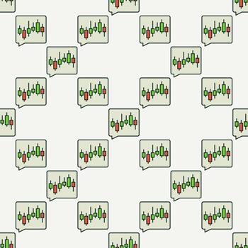 habla burbuja con candelero gráfico comerciantes charla de colores sin costura modelo vector