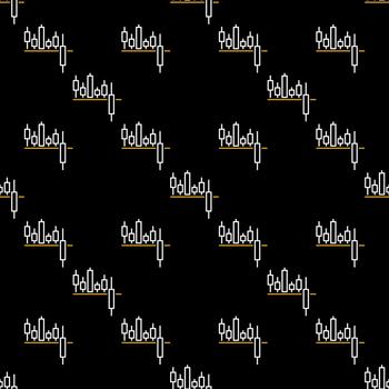 Trading Analysis Breakout Candlestick Chart seamless pattern in outline style vector