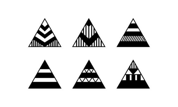 Flat geometry design . pyramid icons. triangle abstract icons. abstract icons set. flat triangle. vector