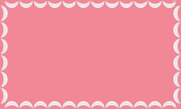 Pink background with moon border vector